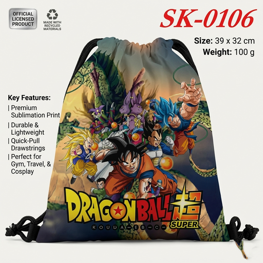 DRAGON BALL SUPER "SAIYAN SAGA" PREMIUM DRAWSTRING BAG