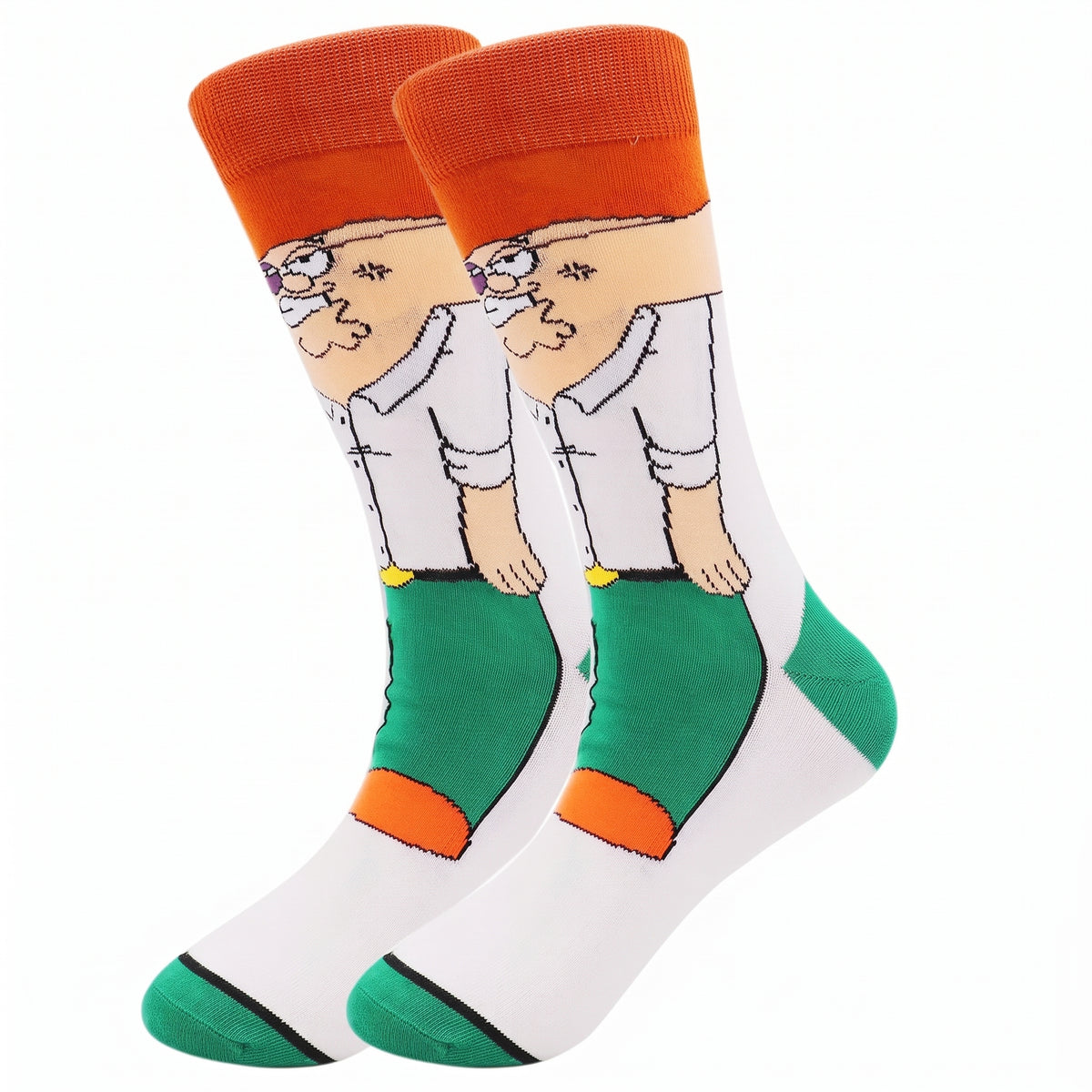 Family Guy Character Crew Socks – Peter & Stewie Griffin Novelty Socks