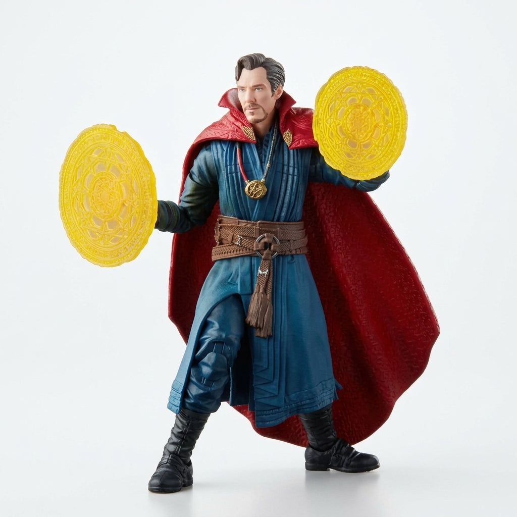 Marvel Doctor Strange Action Figure | Spell Shields & Cloak Statue
