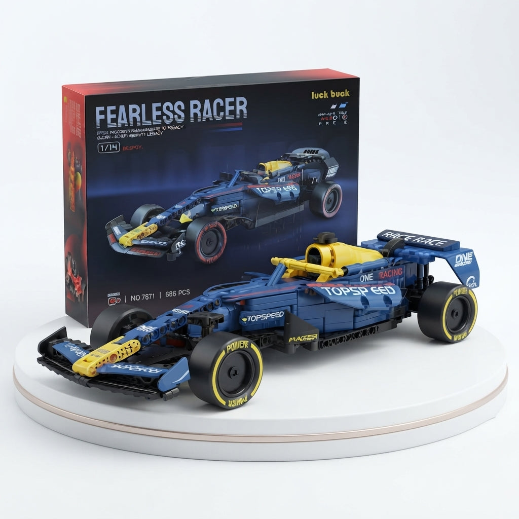 Fearless Racer Formula F1 Building Block Model – Red Racing Car Construction Set | Geekzilla