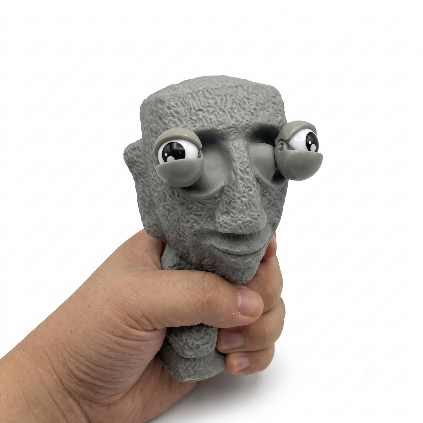 Funny Moai Easter Island Stone Statue Squeeze Toy – Eye Popping Stress Relief Fidget Toy for Kids & Adults, Novelty Desk Decor & Gag Gift