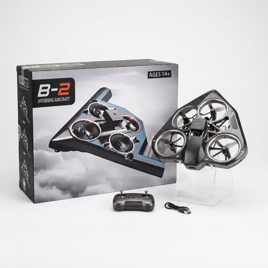 B-2 Stealth Bomber RC Obstacle-Avoiding Aircraft – Multi-Rotor Stunt Drone | Geekzilla