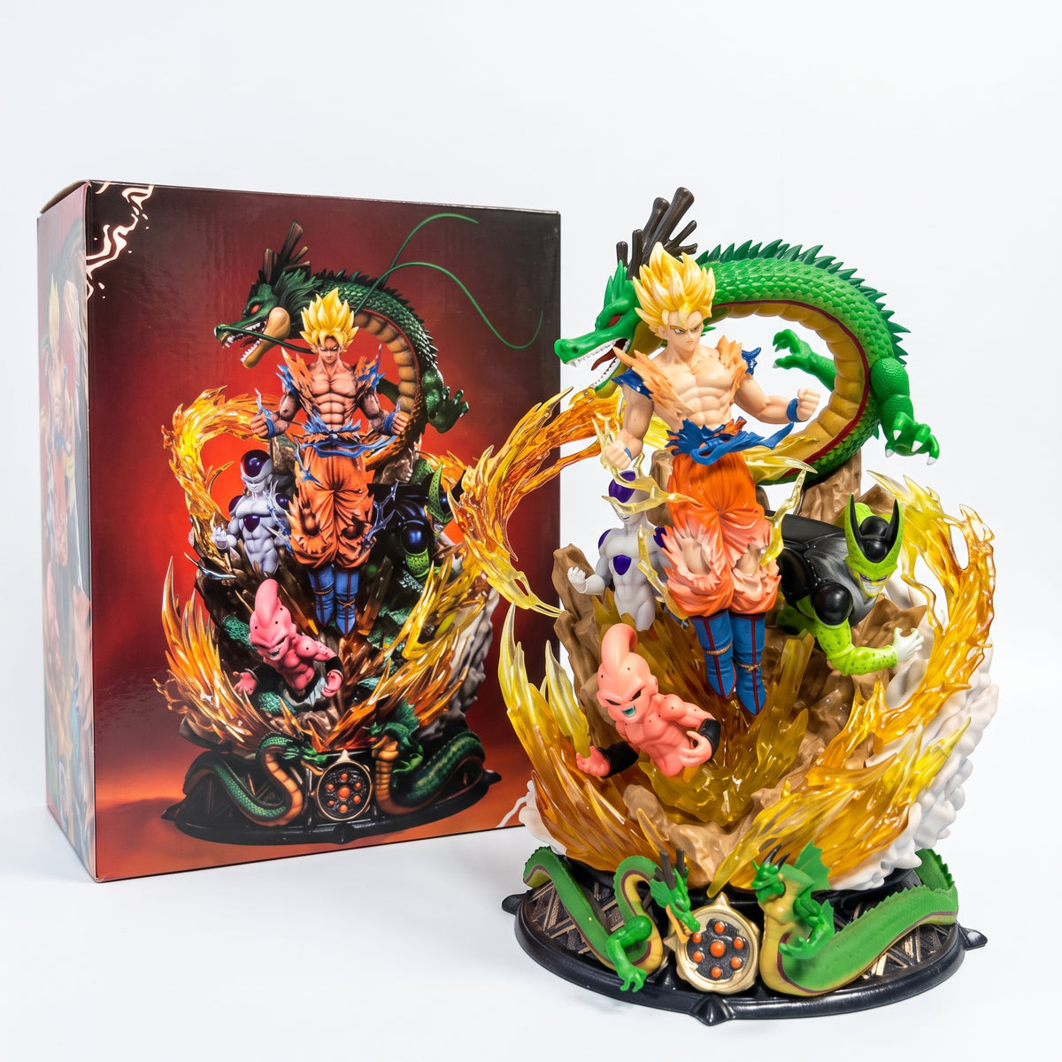 Dragon Ball Z Super Saiyan Goku vs Villains Diorama Statue