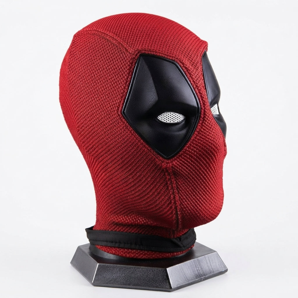 Deadpool Premium Fabric Cosplay Mask – Merc with a Mouth Textured Balaclava Hood, Movie-Accurate Anti-Hero Costume Accessory & Collector Display