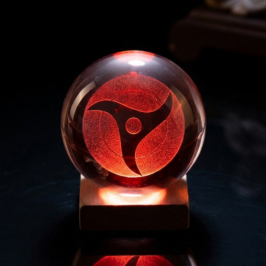 Naruto "Uchiha Eye" 3D Crystal Ball Lamp – Premium LED Night Light Collection