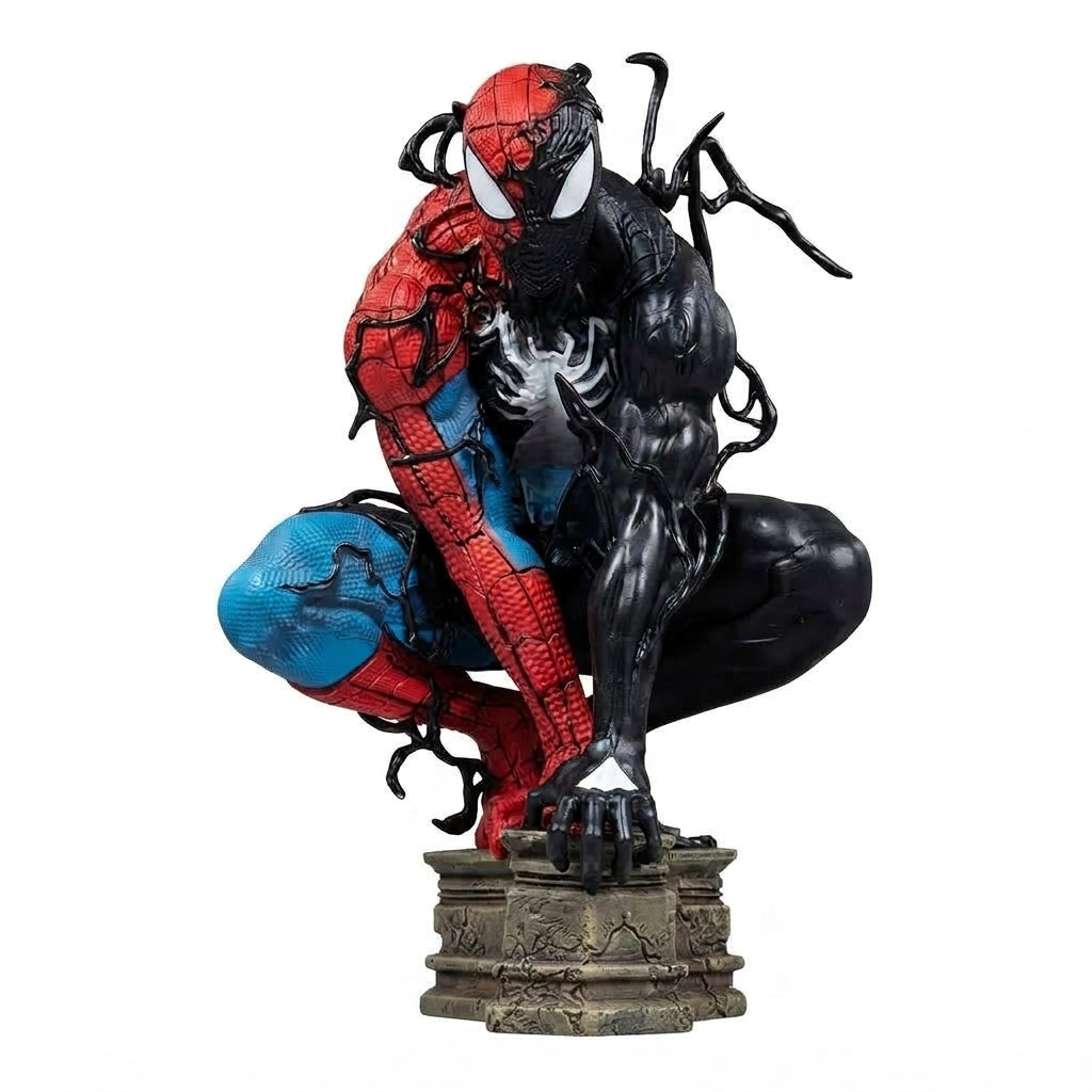 Spider-Man vs Symbiote Transition Collectible Figurine – Premium Diorama Statue Model | Geekzilla