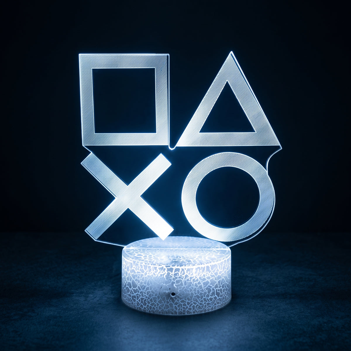 3D LED Gaming Room Lamp Collection – D-Pad, Controller Symbols & Retro Game Over Acrylic Night Lights