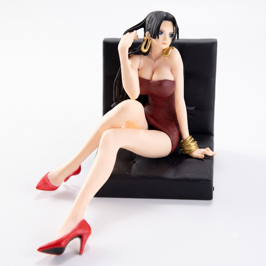 Boa Hancock Figure | 11.5cm Seated Snake Princess Statue | One Piece Anime Collectible | Geekzillaa