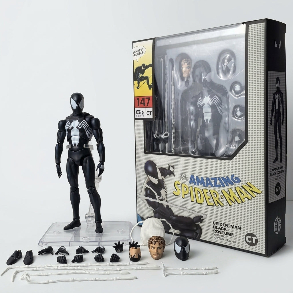 Spider-Man Black Suit Collectible Figure – Symbiote Edition Model | Geekzilla