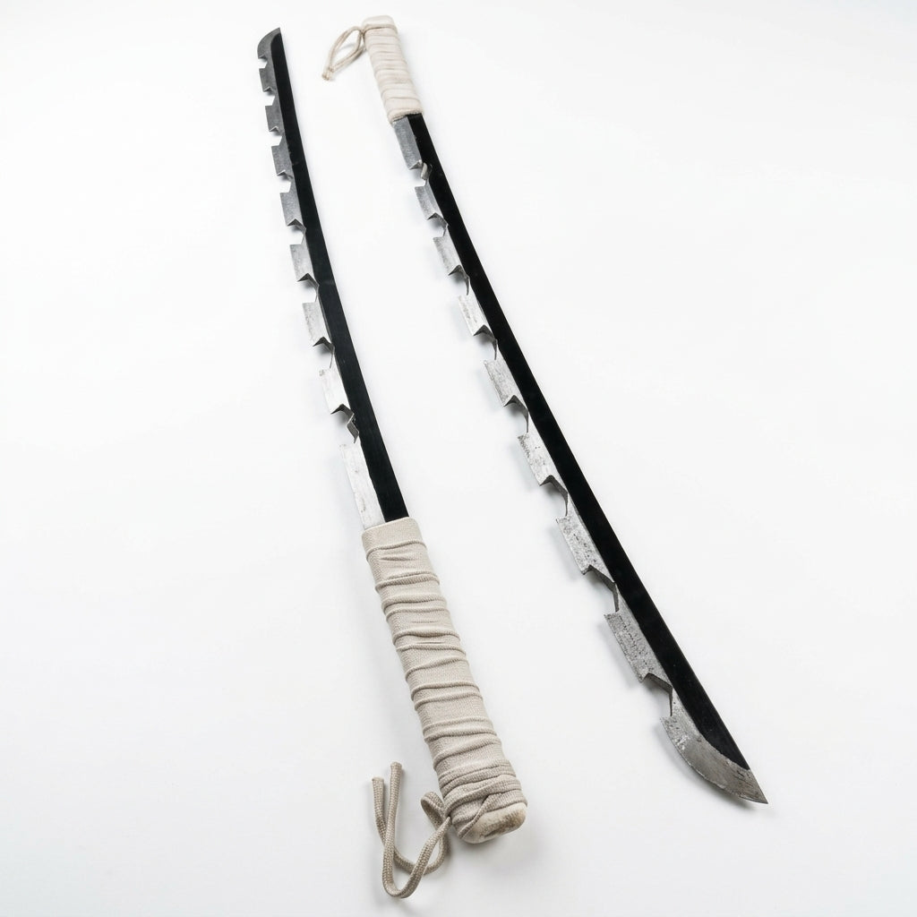 Inosuke Hashibira Dual Swords Metallic Replica Set – Demon Slayer High-Quality Katana | Geekzilla