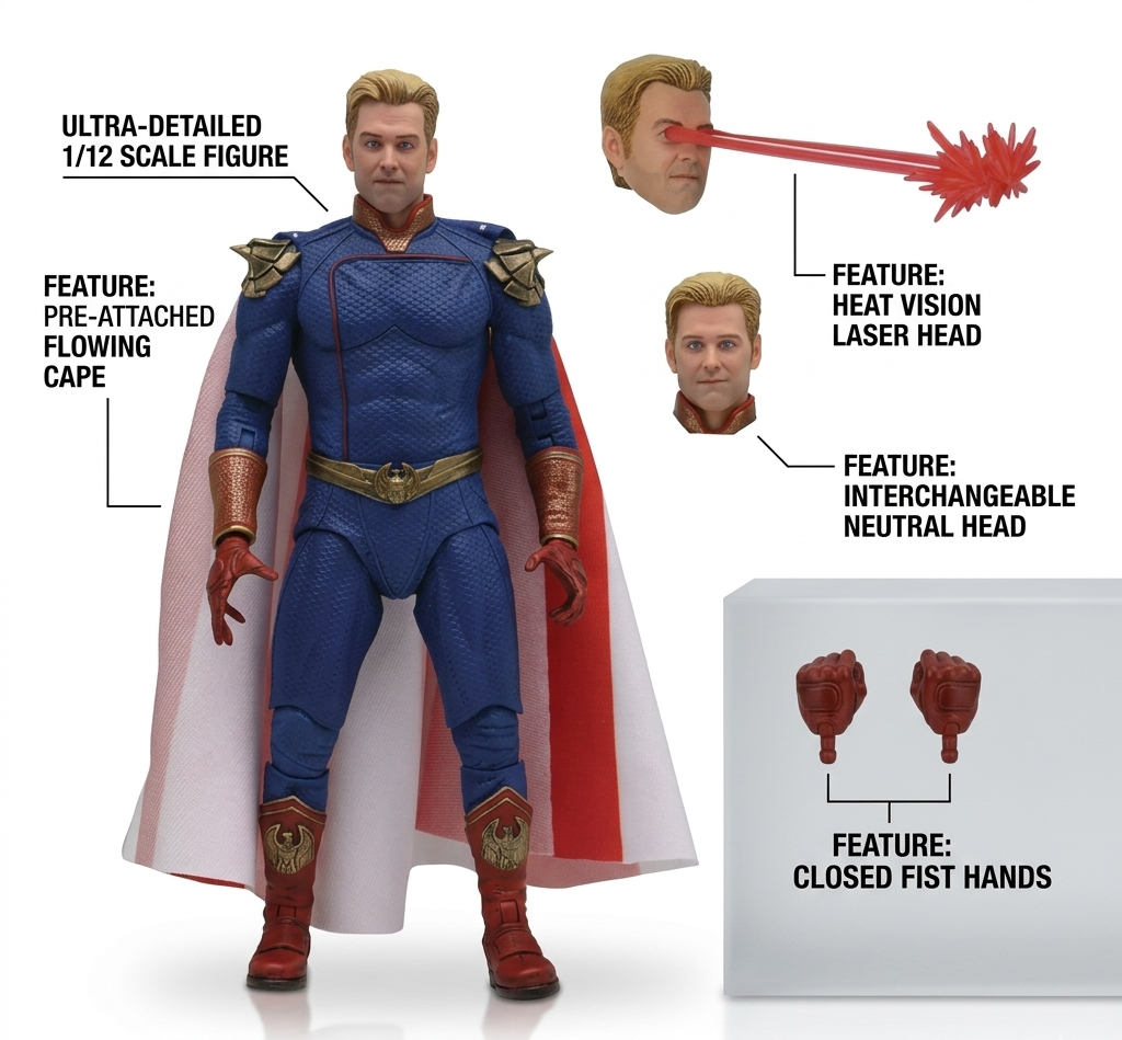 The Boys: Homelander Ultimate 7-Inch Scale Premium Articulated Action Figure