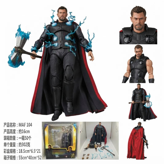 MAF 104 Thor Action Figure – Endgame Collector Edition with Stormbreaker & Lightning Effects | Geekzilla