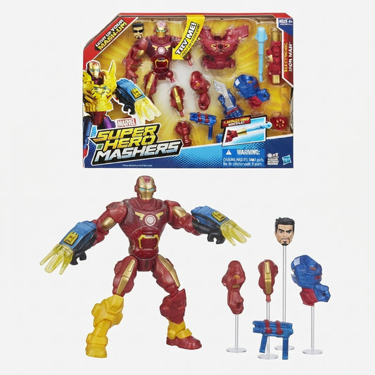 Marvel Super Hero Mashers Electronic Iron Man Action Figure – Interchangeable Build Set | Geekzilla