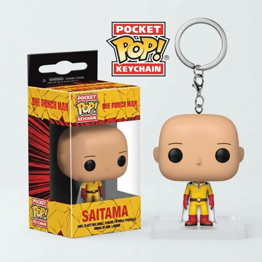 Saitama One-Punch Man Funko Pop! Keychain – Anime Vinyl Figure Key Ring | Geekzilla