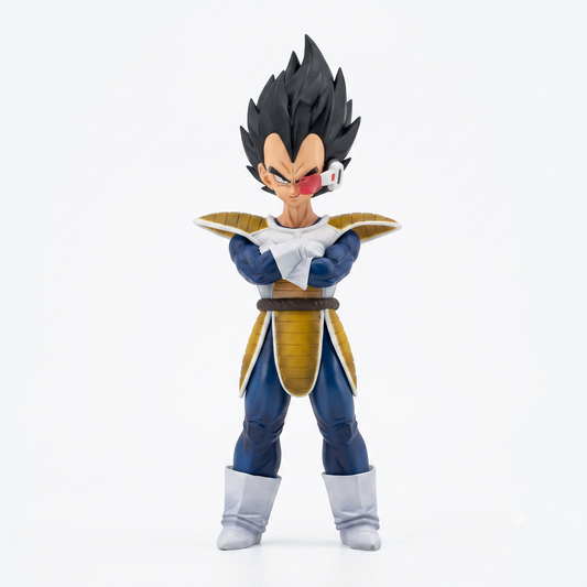 Vegeta Saiyan Saga Figure | Classic Armor Scouter Era Statue | Dragon Ball Z Collectible | Geekzillaa