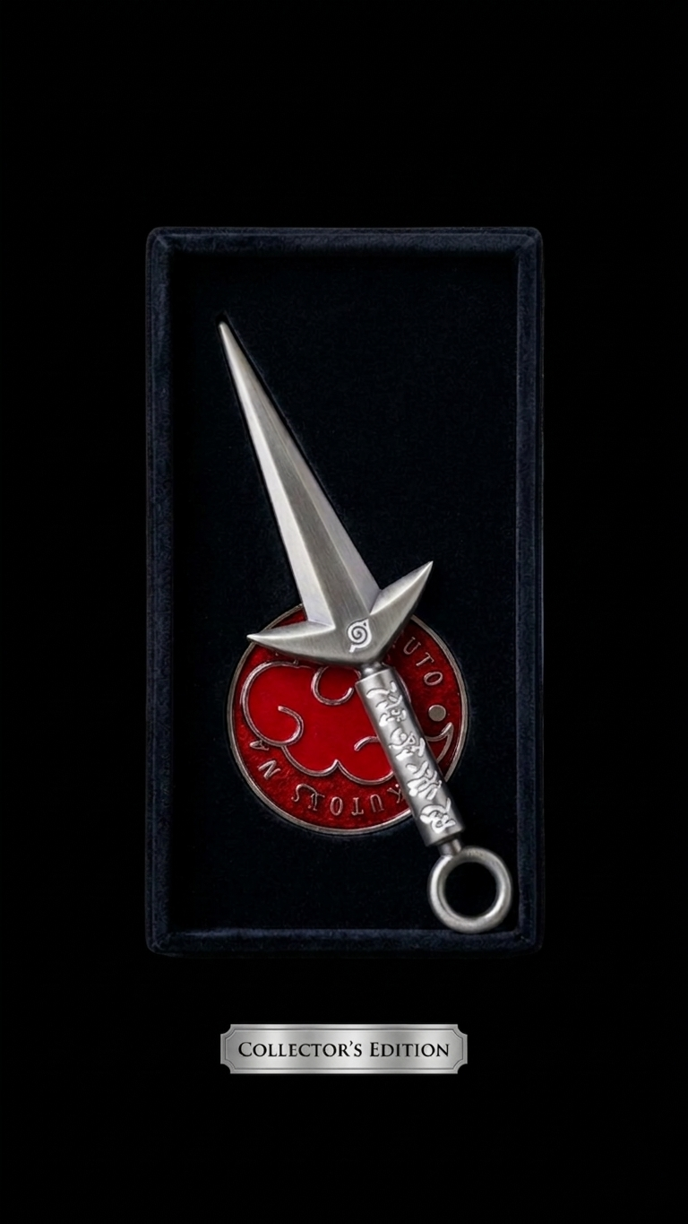 Naruto Ninja Accessory Set: Metal Shuriken & Uchiha Sharingan Necklace