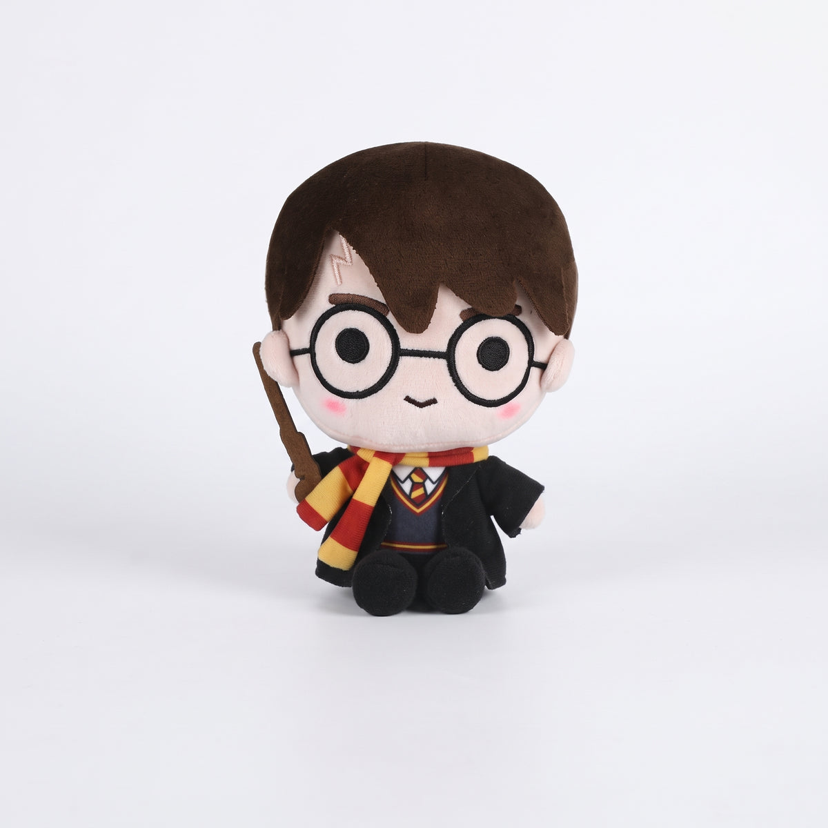 20cm cute Harry Potter plush toy holding wand with Gryffindor scarf