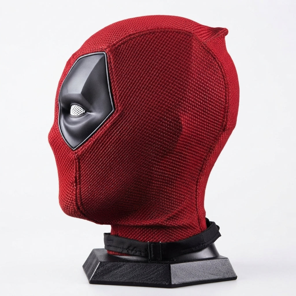 Deadpool Premium Fabric Cosplay Mask – Merc with a Mouth Textured Balaclava Hood, Movie-Accurate Anti-Hero Costume Accessory & Collector Display
