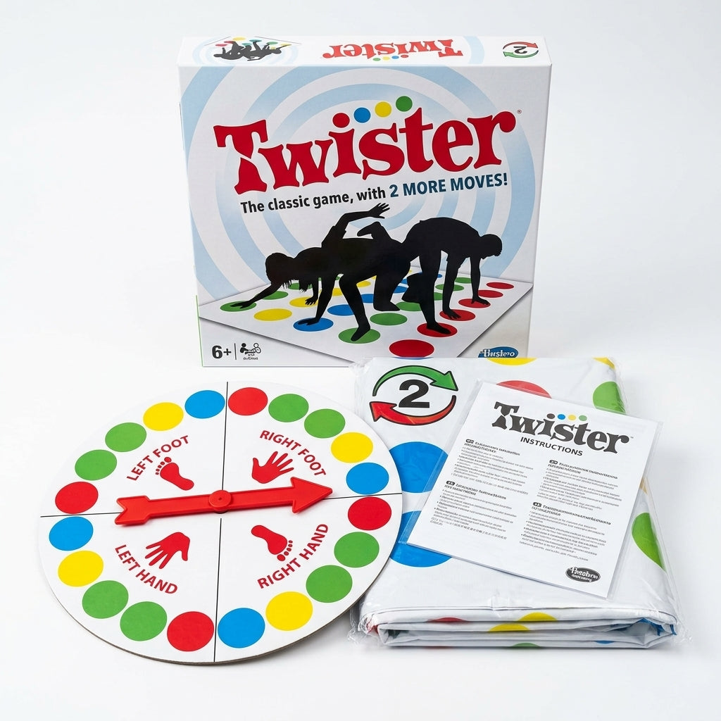 Twister Classic Game with 2 More Moves – Family Party Board Game | Geekzilla