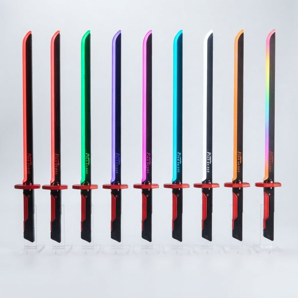 Cyberpunk sword Light-Up Sci-Fi Katana – Futuristic Sword replica with Interactive Draw-Spark, Smoke Effects & Color-Changing LED Display