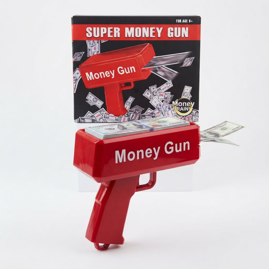 Super Money Gun Cash Rain Toy – Party & Celebration Blaster | Geekzilla