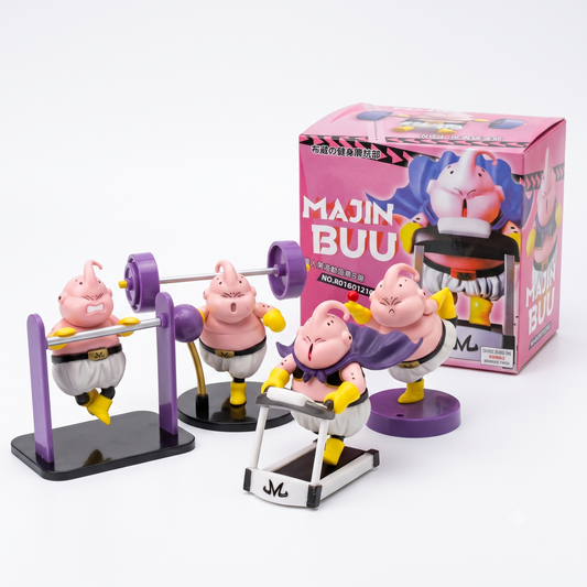 5pcs/set Fitness Body Building Dragon Ball Majin Buu Cute figure Collection Model Toys