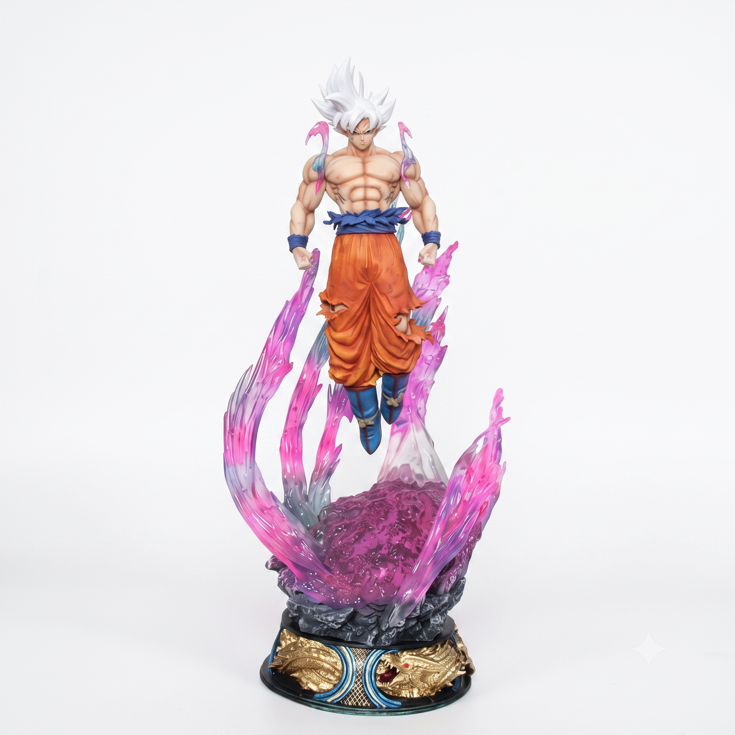 Goku Ultra Instinct Figure | Silver-Haired Saiyan Transformation Statue | Dragon Ball Super Collectible | Geekzillaa