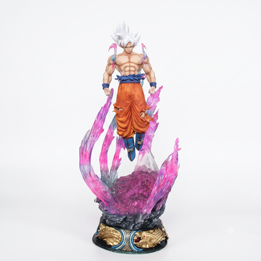 Goku Ultra Instinct Figure | Silver-Haired Saiyan Transformation Statue | Dragon Ball Super Collectible | Geekzillaa