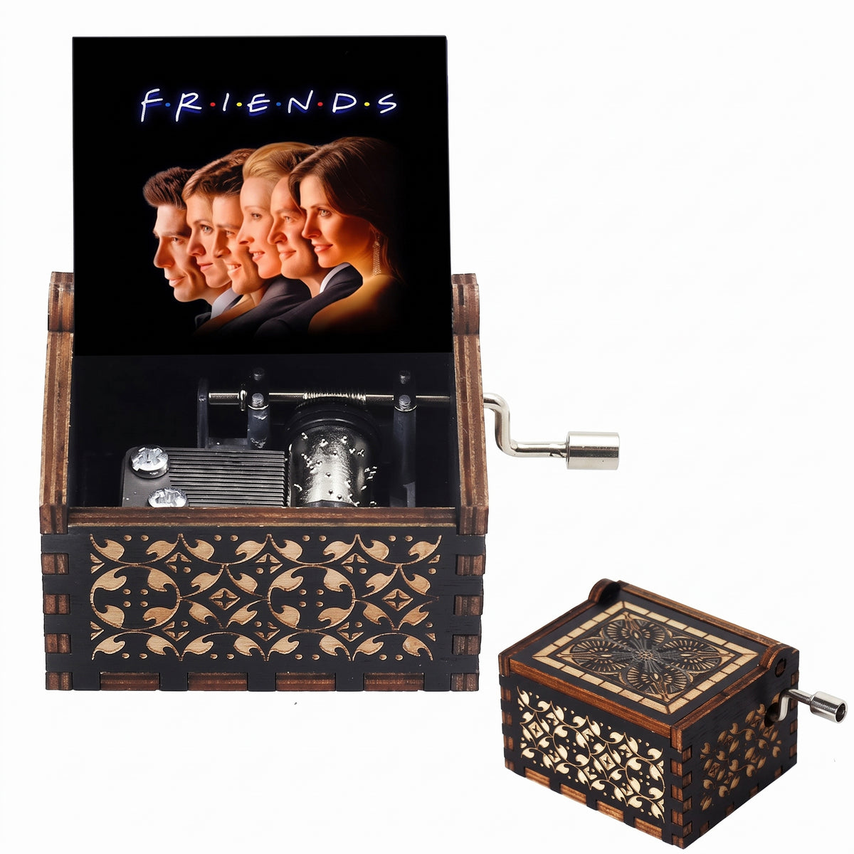 FRIENDS TV Show Hand-Cranked Wooden Music Box | Theme Song
