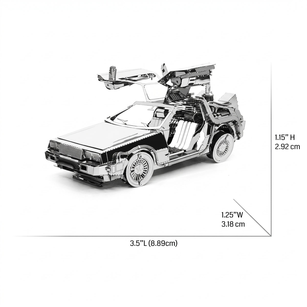 3D Metallic DIY DeLorean Model Kit | Back to the Future Puzzle