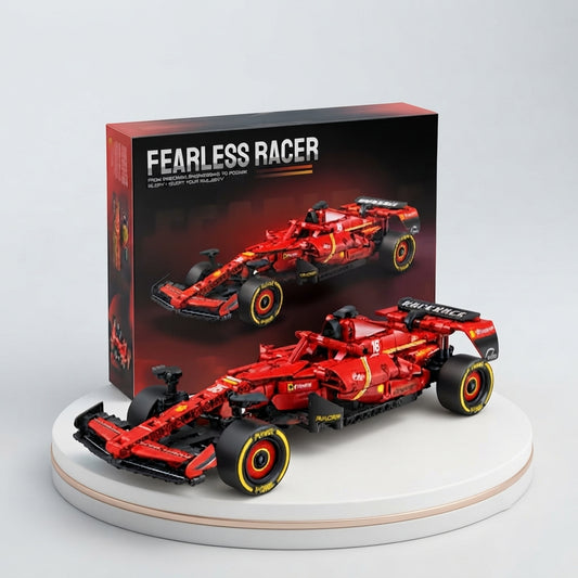 Fearless Racer Formula F1 Building Block Model – Red Racing Car Construction Set | Geekzilla