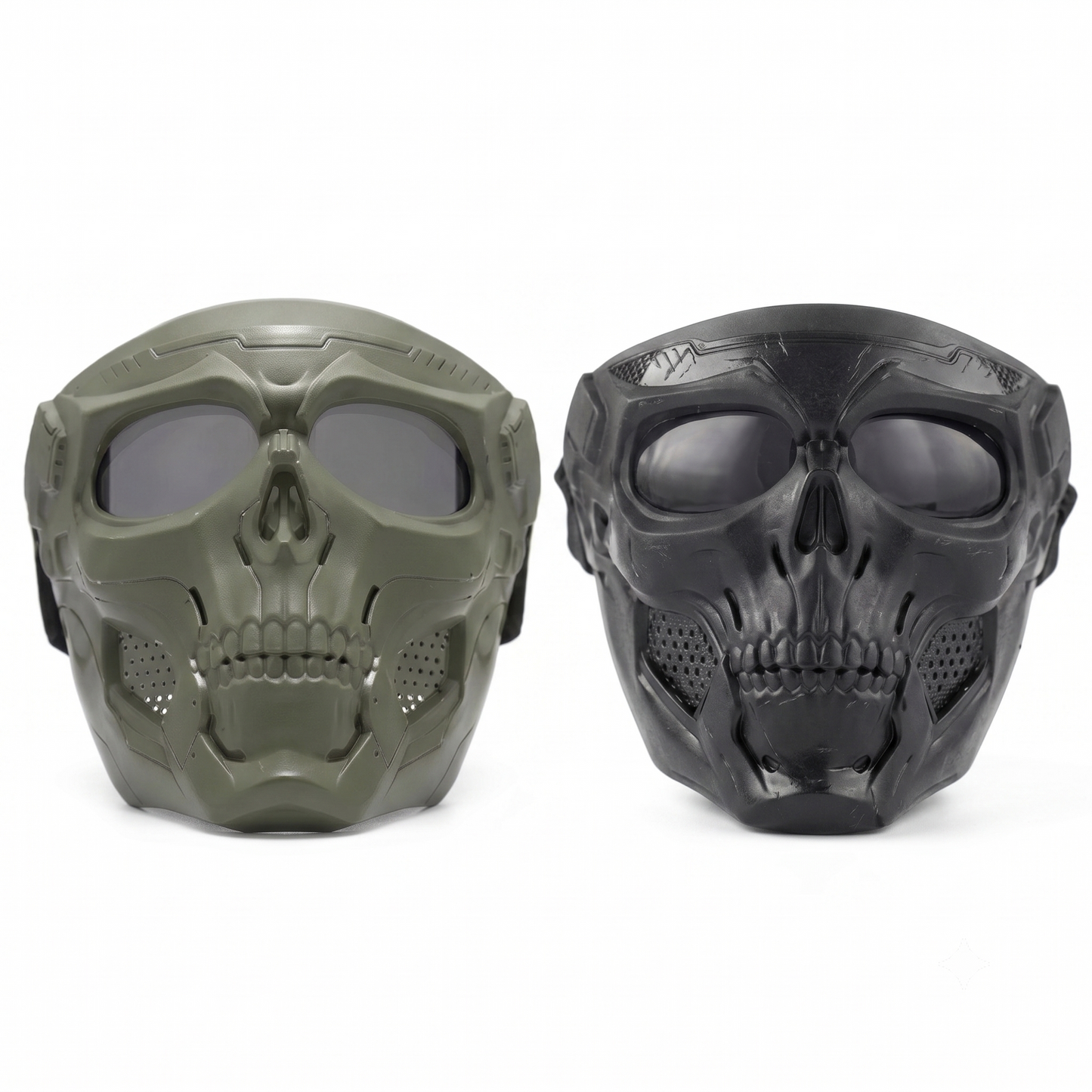 Tactical Airsoft Skull Mask – Full Face Protective Mask with Tinted Goggles | Anti-Fog Breathable Skull Gear for Paintball, Hunting & Costume Cosplay