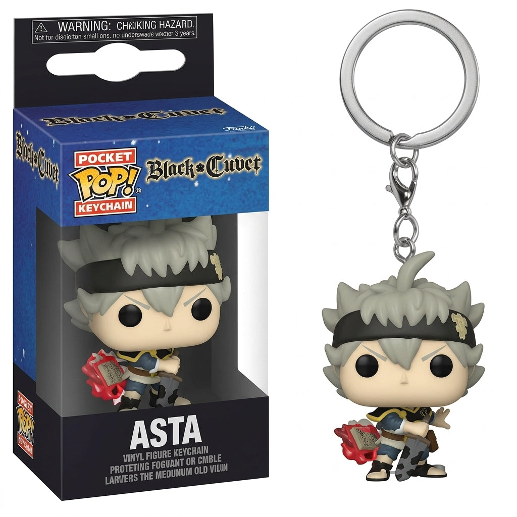 Asta Black Clover Funko Pop! Keychain – Anime Vinyl Figure Key Ring | Geekzilla