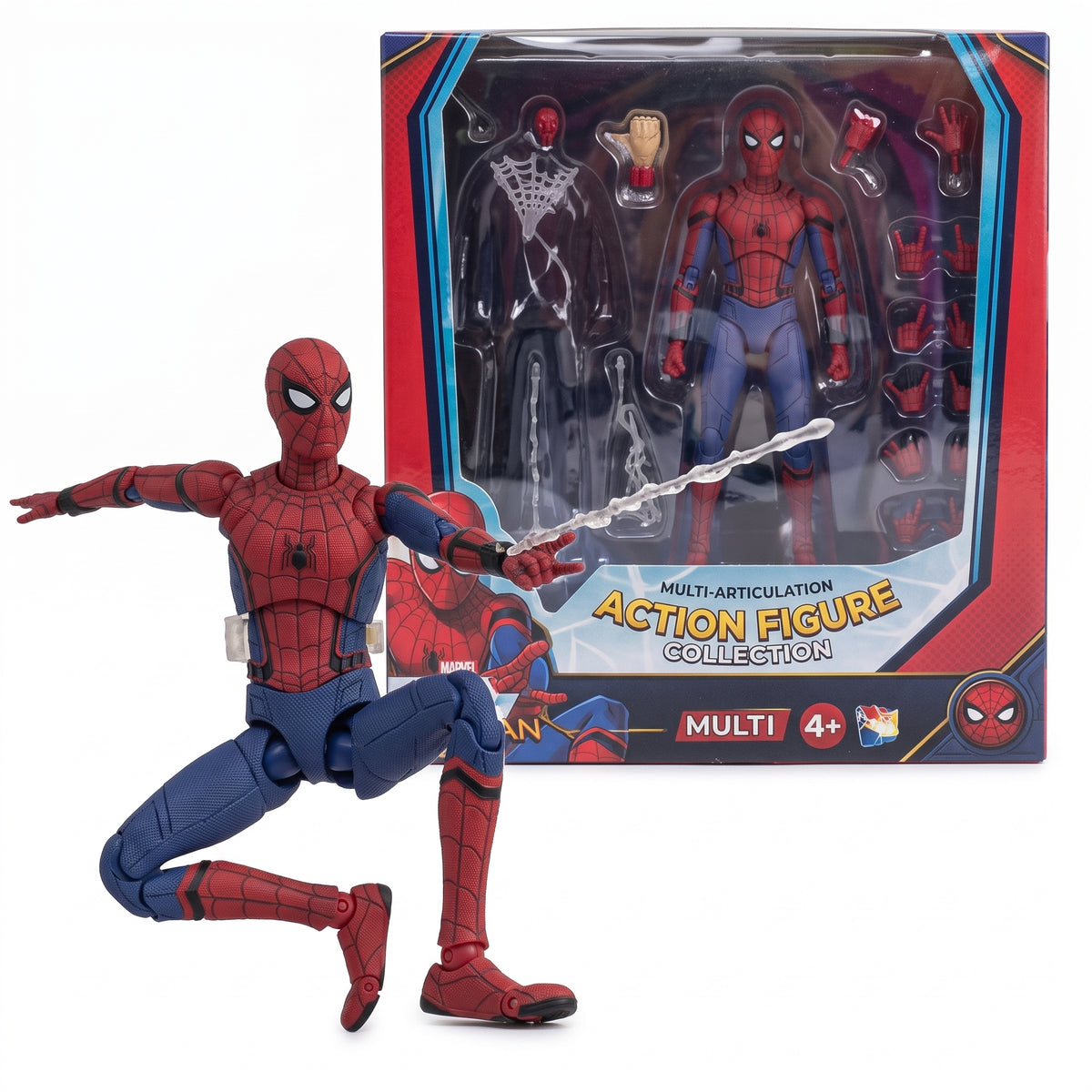 Marvel Spider-Man Multi-Articulation Action Figure | Web Accessories Set