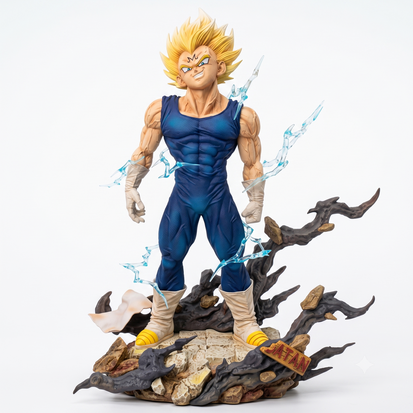 Dragon Ball Z Majin Vegeta Statue Figure – Interchangeable Bust & Lightning Effects