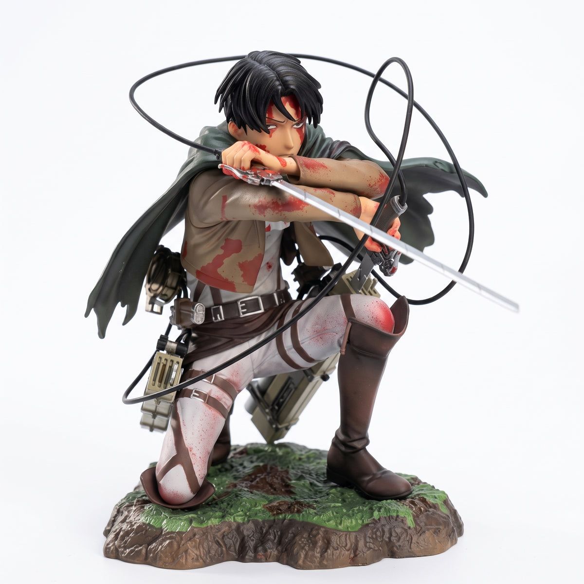 Attack on Titan Captain Levi Ackerman Battle Figure | ODM Gear Statue