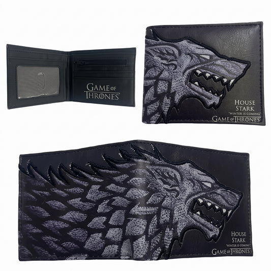 Game of Thrones House Stark Direwolf Bifold Leather Wallet