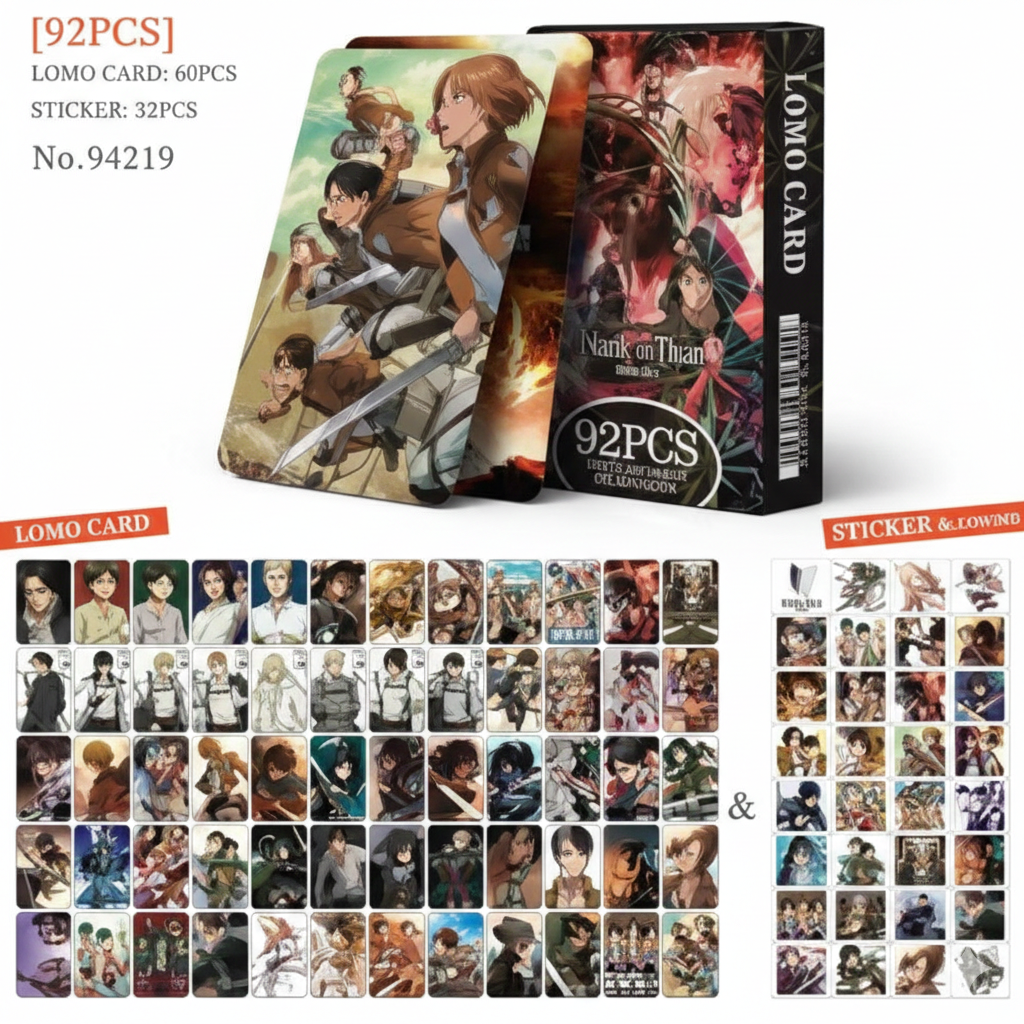 Attack on Titan "Titan Era" Lomo Cards - 92 Piece Mega Collector Set