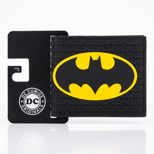 DC Comics Batman Classic Oval Logo Debossed Bifold Wallet