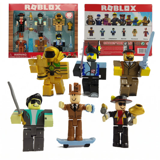 Roblox Legends 6-piece action figure set with accessories and packaging box