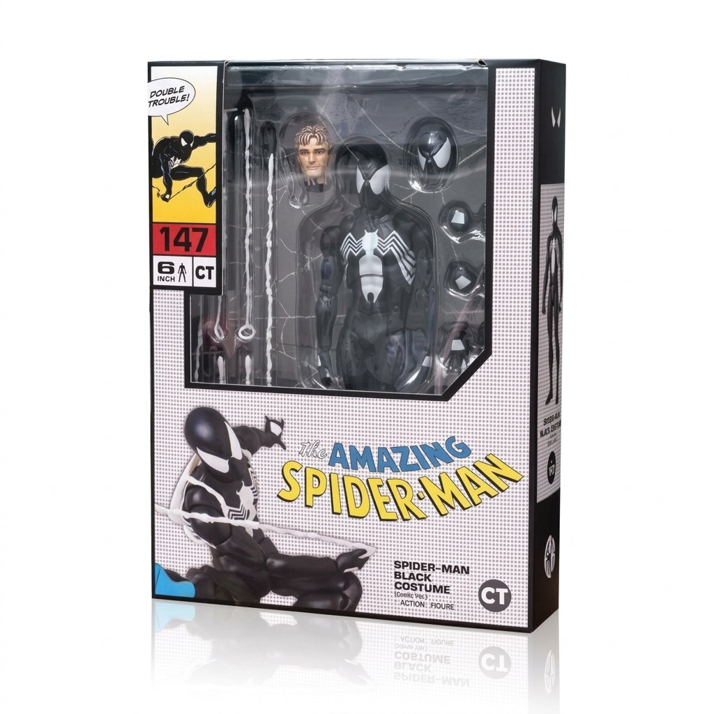 Spider-Man Black Suit Collectible Figure – Symbiote Edition Model | Geekzilla