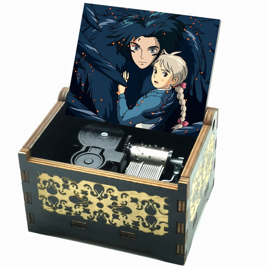 Howl's Moving Castle Hand-Cranked Wooden Music Box | Studio Ghibli