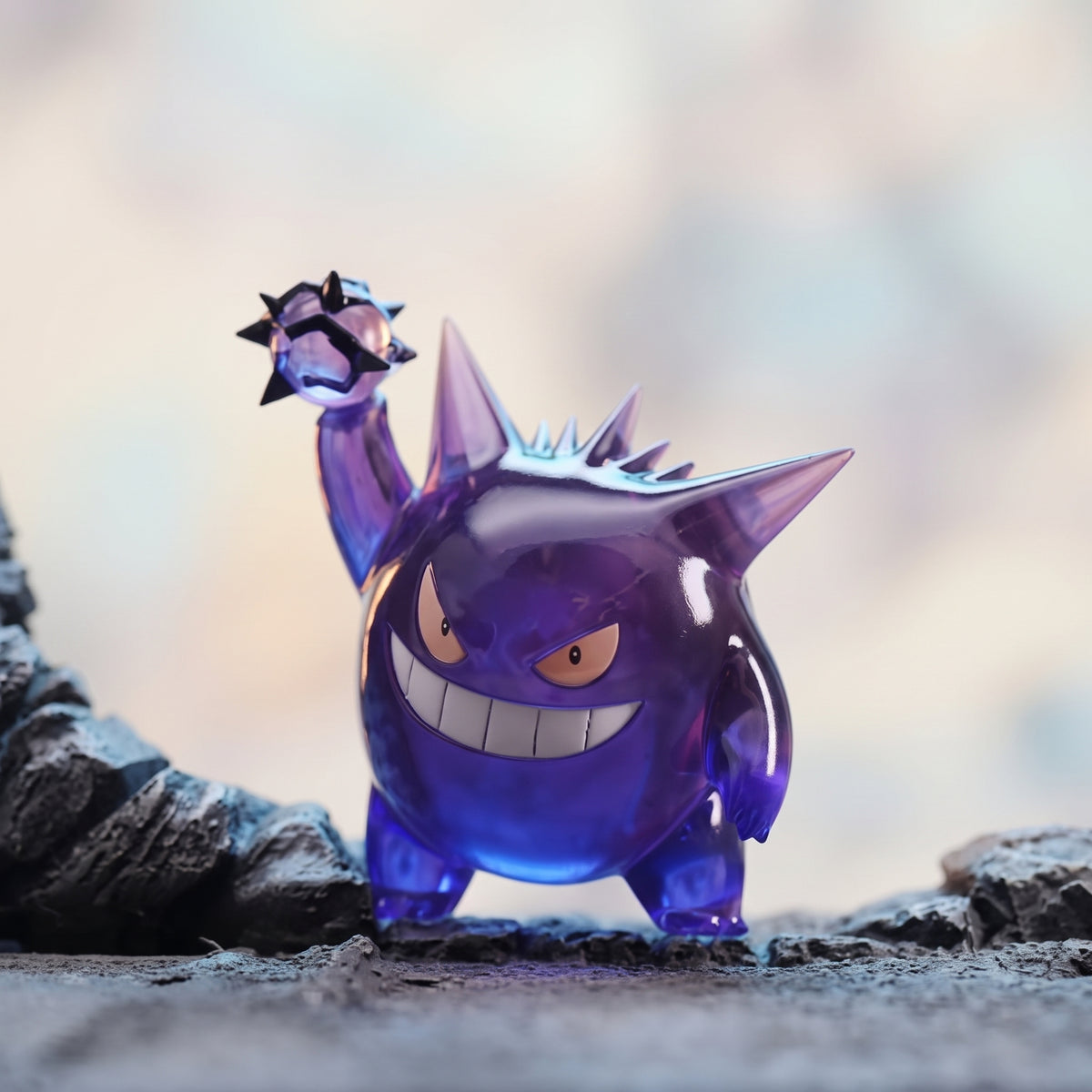 Pokémon Gengar Shadow Ball Figure | Translucent Purple Statue