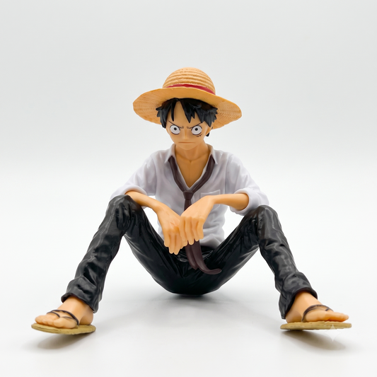 One Piece Monkey D. Luffy Sitting Pose Figurine – Chill & Iconic Anime Collectible