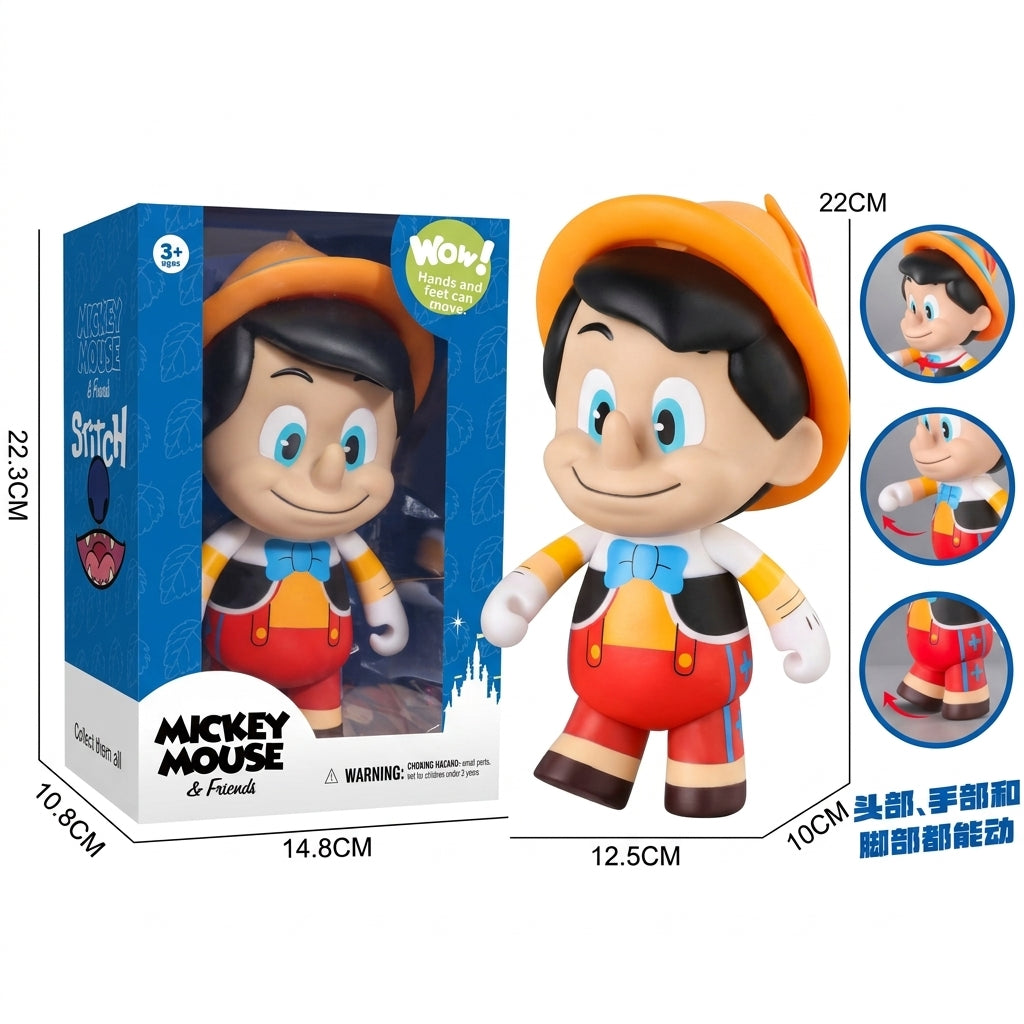Pinocchio Vinyl Collectible Figure – Articulated Toy with Window Box | Geekzilla