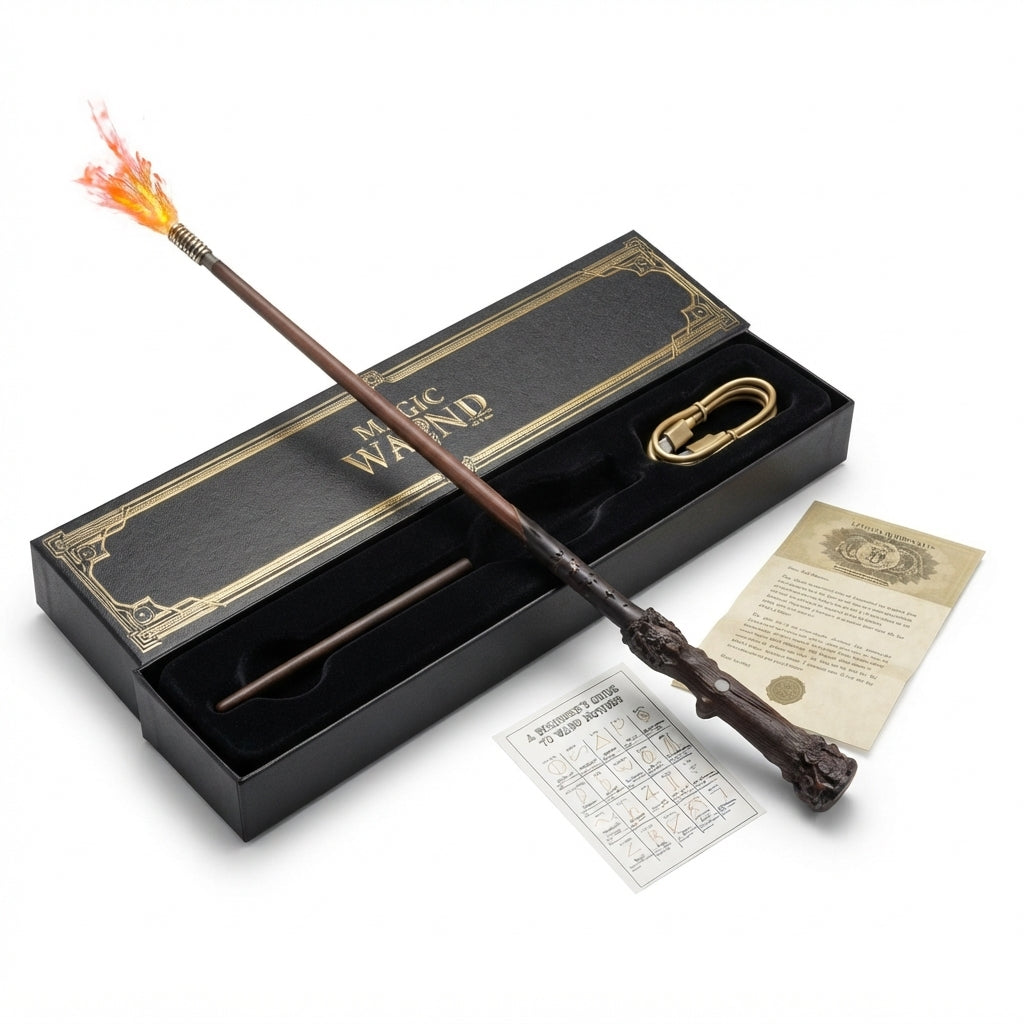 Incendio Fire-Shooting Wizarding Wand – Premium Electronic Cosplay Replica | Geekzilla