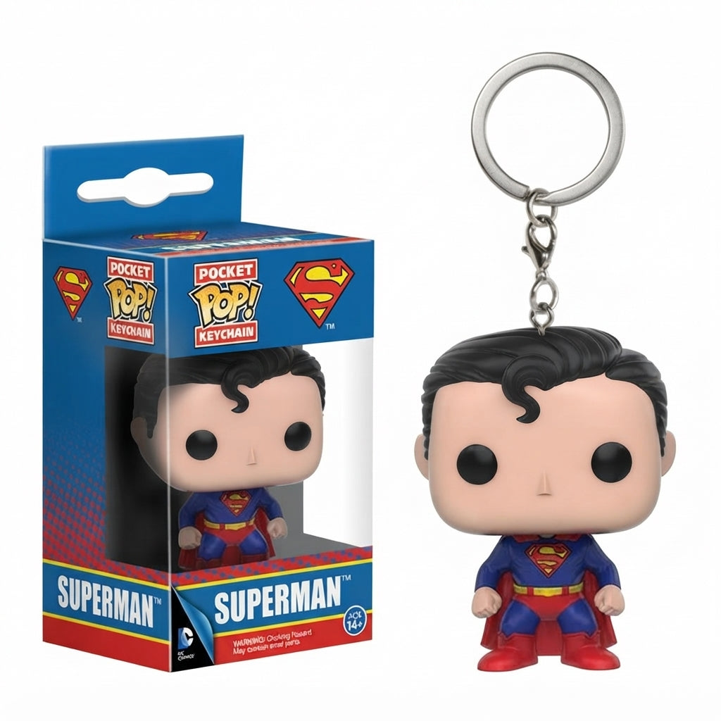 Superman Funko Pop! Keychain – DC Comics Vinyl Figure Key Ring | Geekzilla