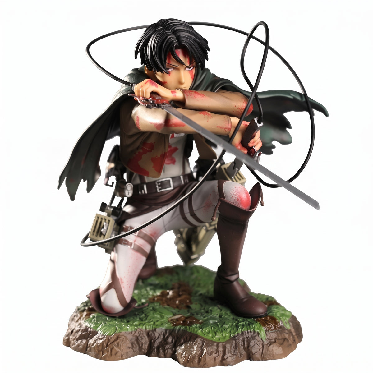 Attack on Titan Captain Levi Ackerman Battle Figure | ODM Gear Statue