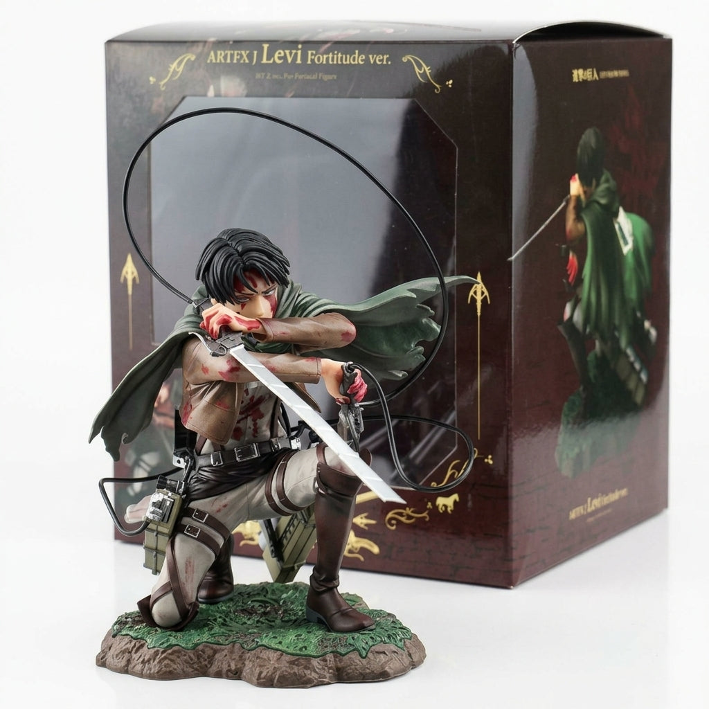 Attack on Titan Captain Levi Ackerman Battle Figure | ODM Gear Statue