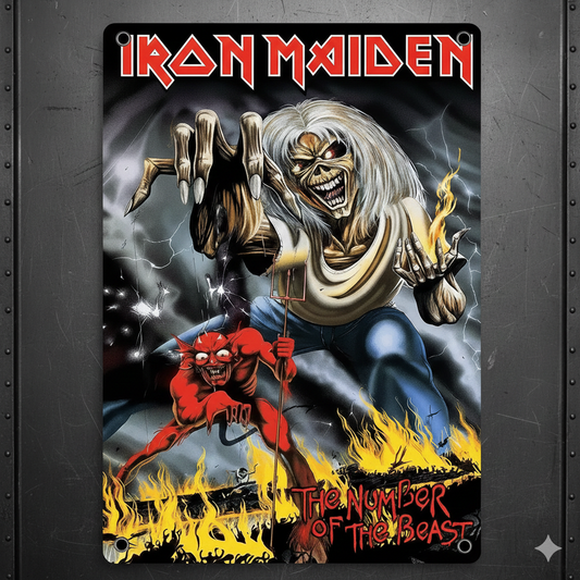Iron Maiden "Number of the Beast" Vintage Metal Poster